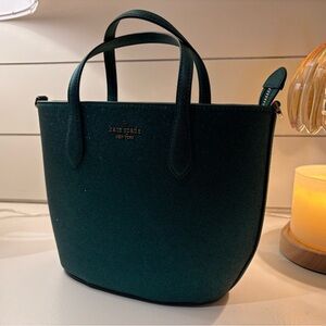 Kate Spade Sparkly Dark Green Tote Bag